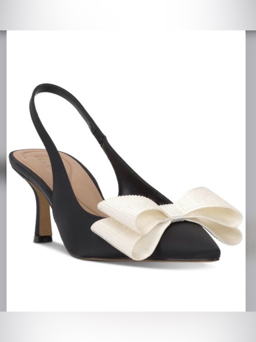 INC International Concepts Women's Giverny Halter Back Pumps Black - Medium - Picture 2 of 10